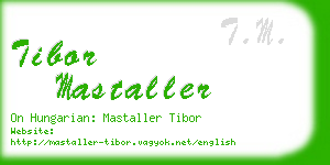 tibor mastaller business card